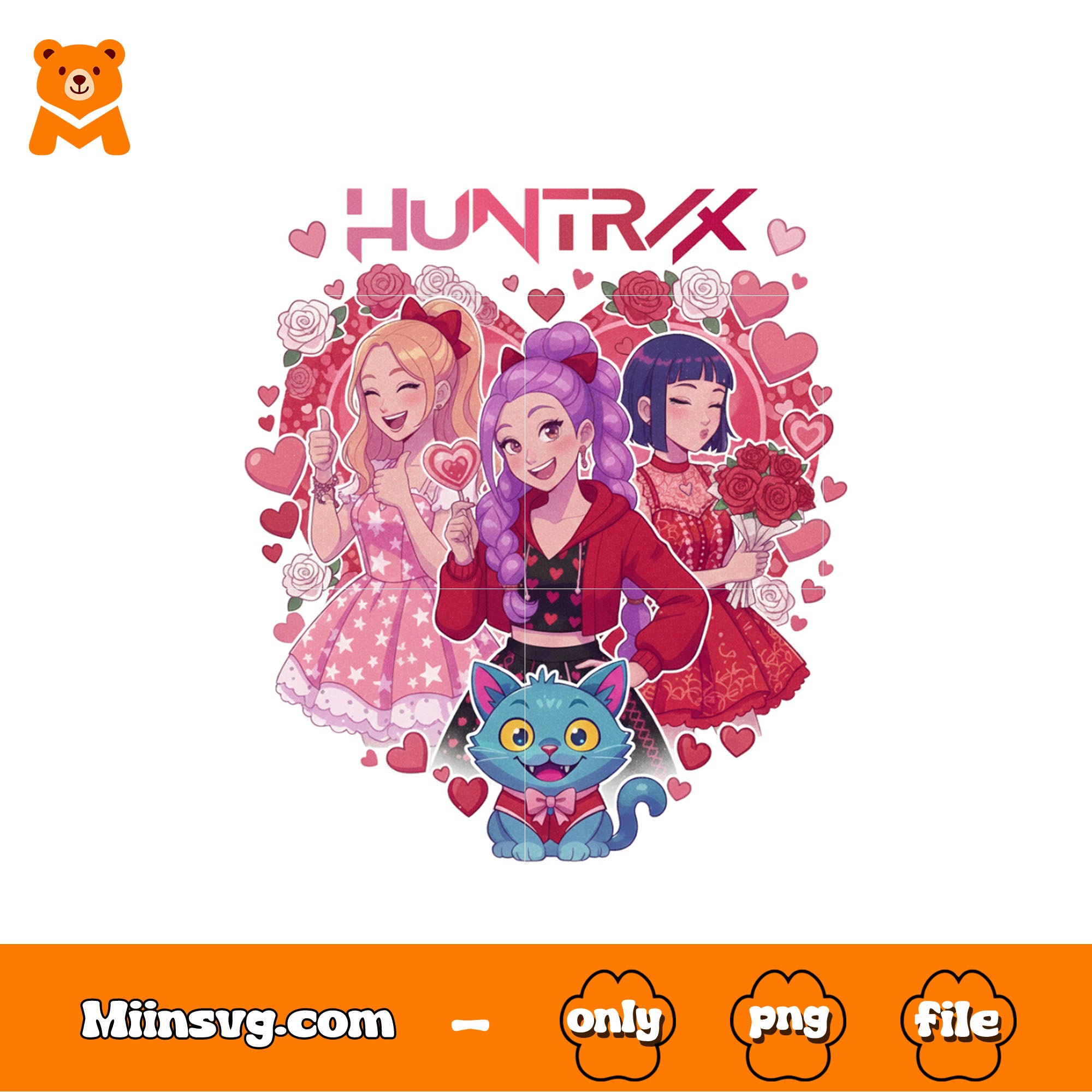 A picture of three girls happy png, valentines day png, kpop team png