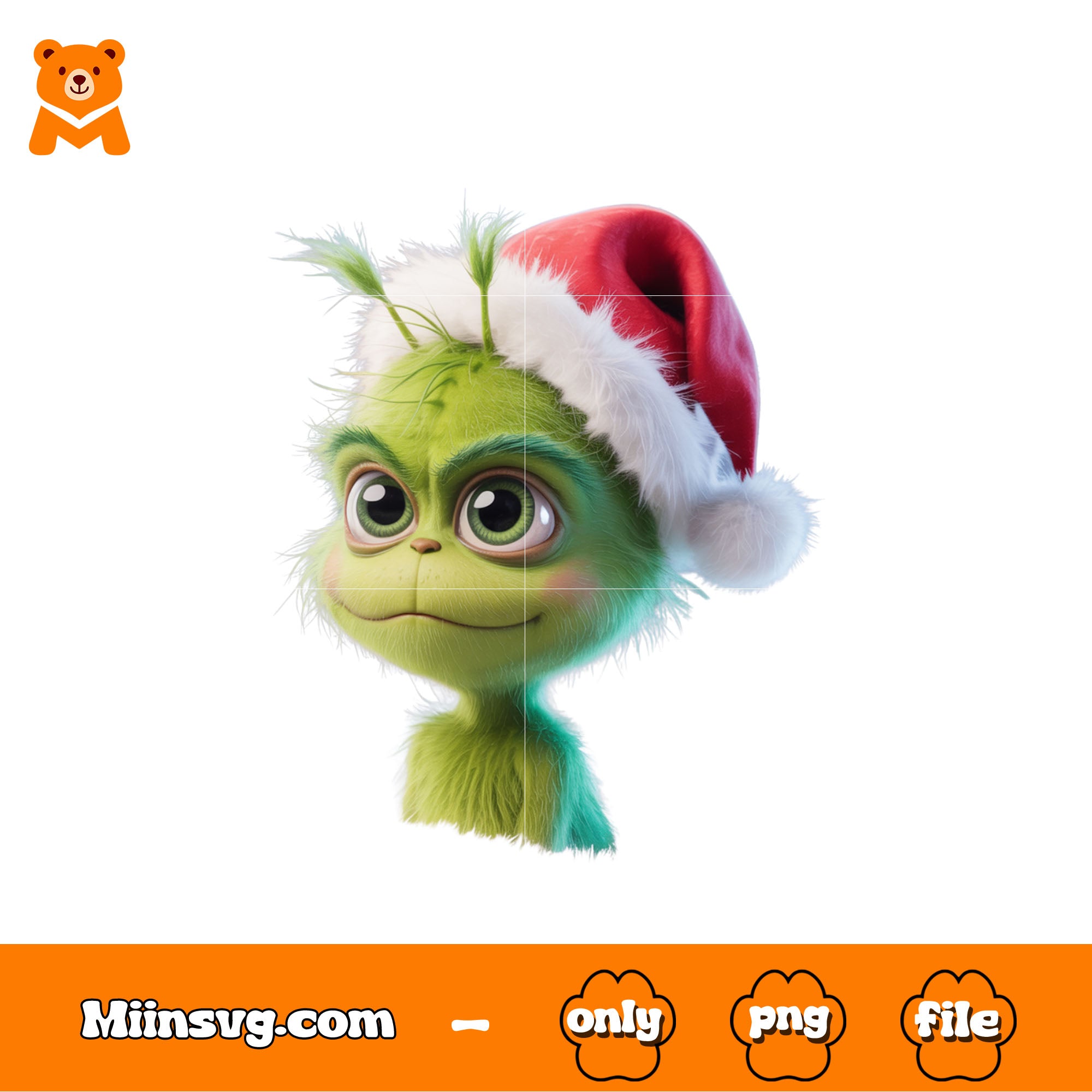 Baby cute grinch face happy christmas png, christmas cute pics png
