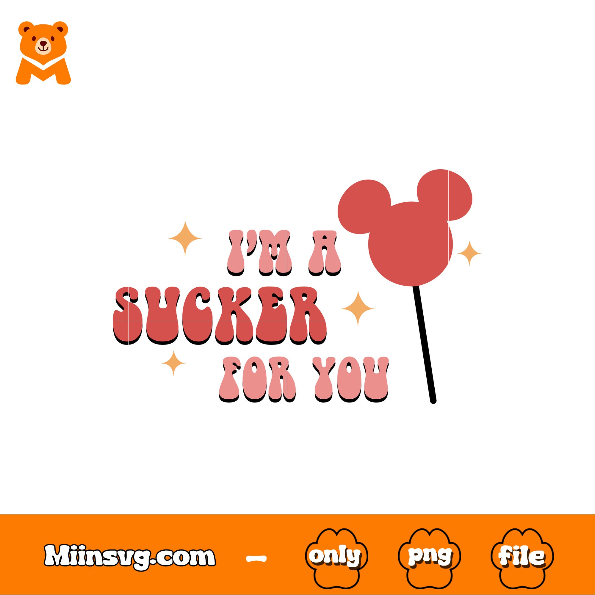 I'm a sucker for you png, valentines day png, disney png