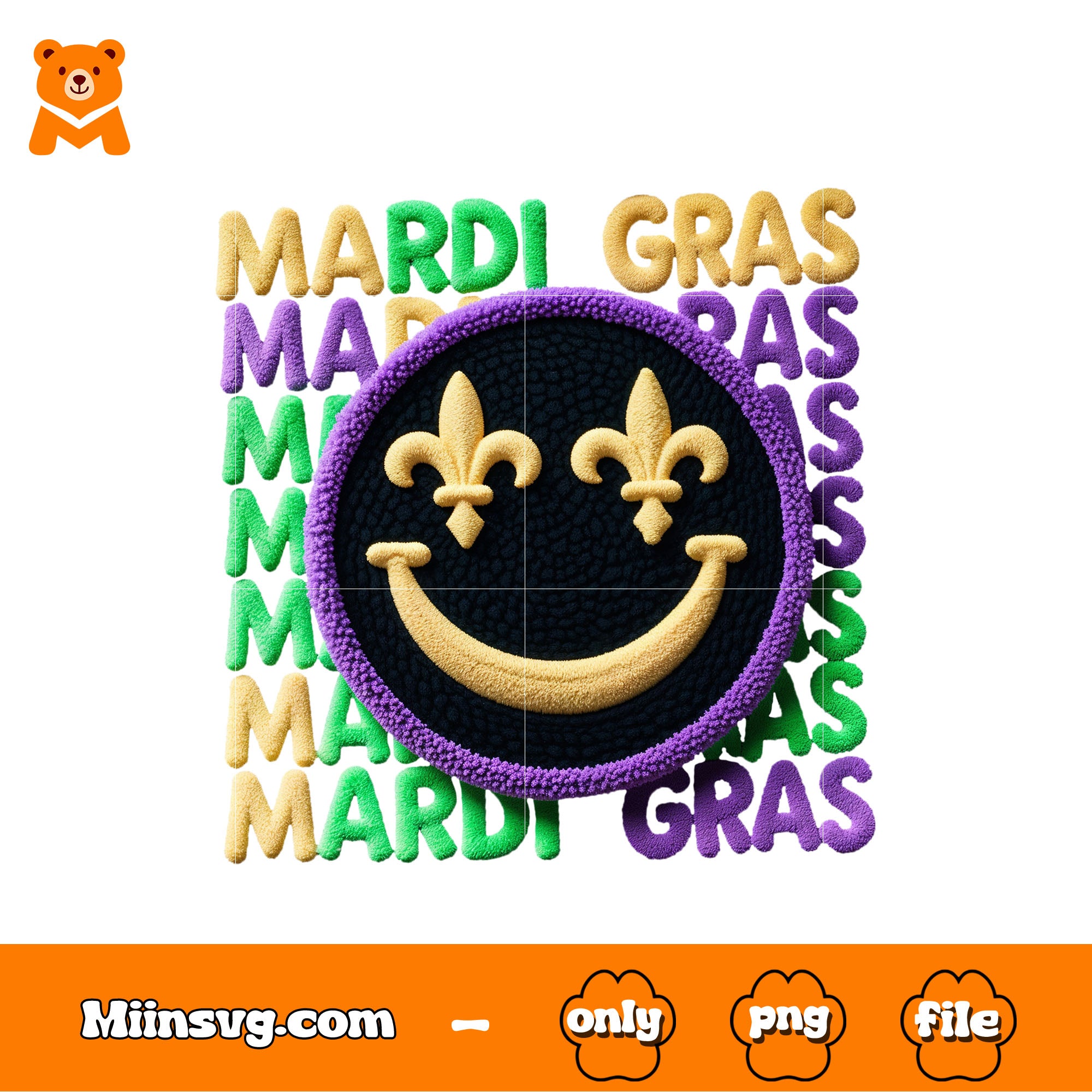 Icon smiley face png, funny png, Mardi Gras png
