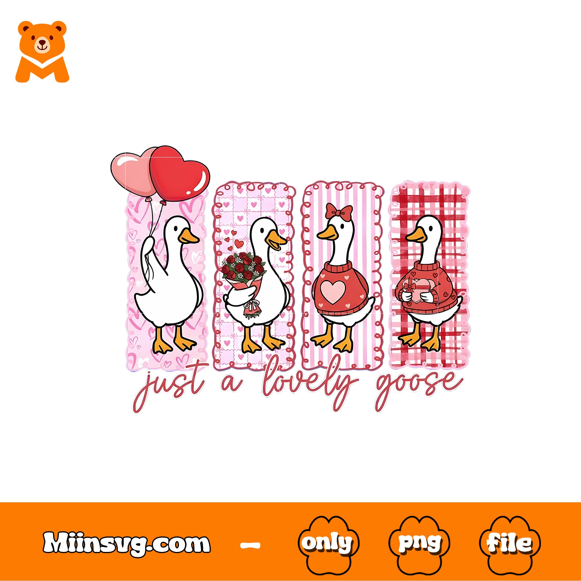 Just a lovely goose designs png