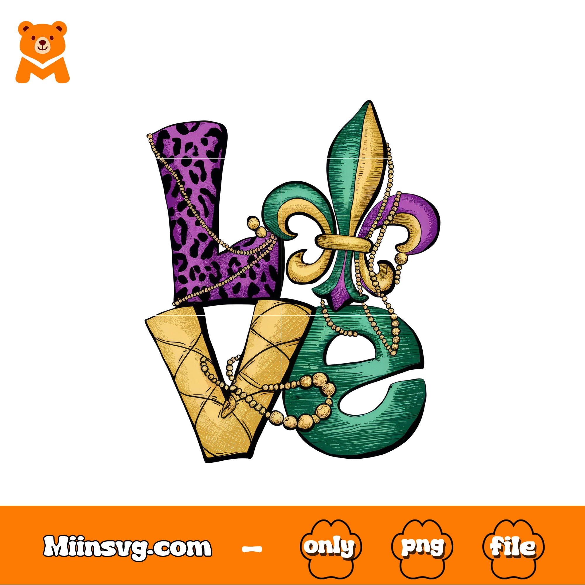 Love Louisiana Mardi Gras png, Fleur de lis png, Mardi Gras png