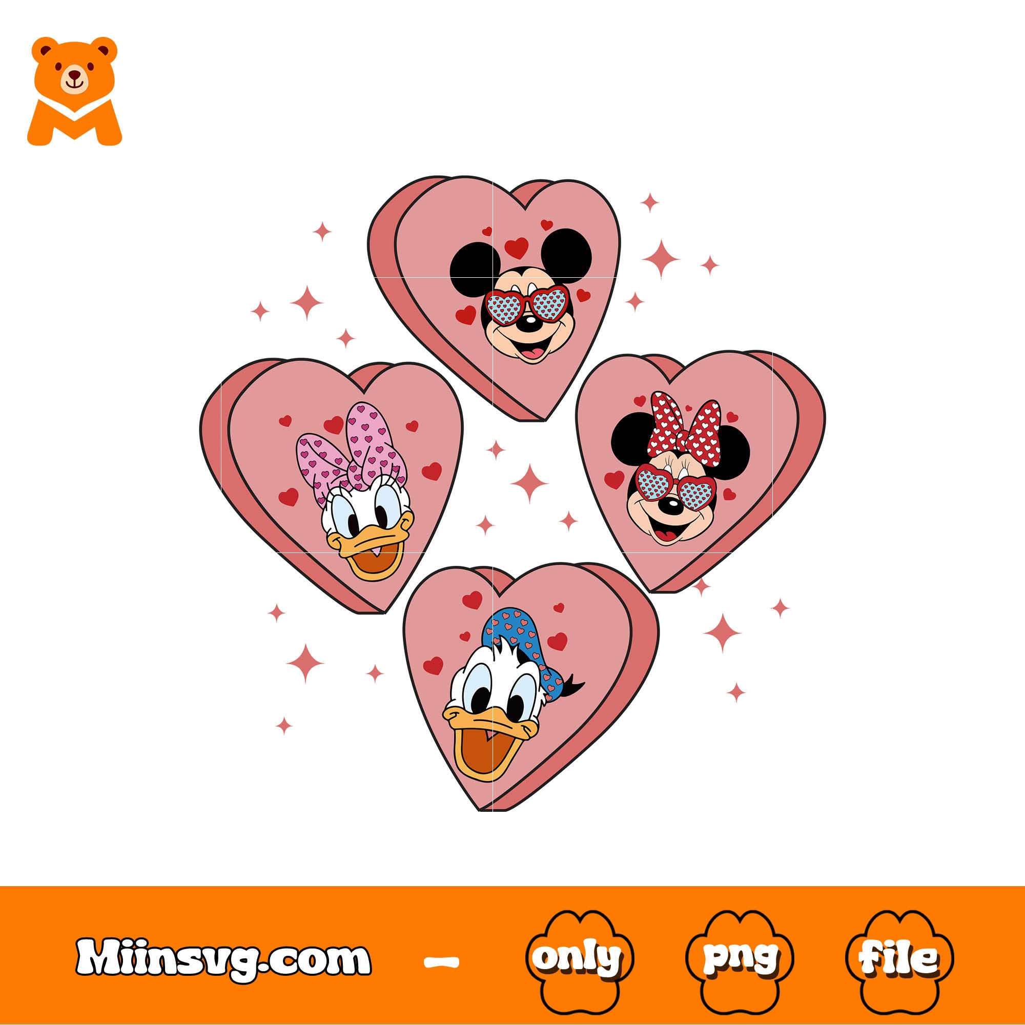 Mickey and friends disney valentine png, valentines day png